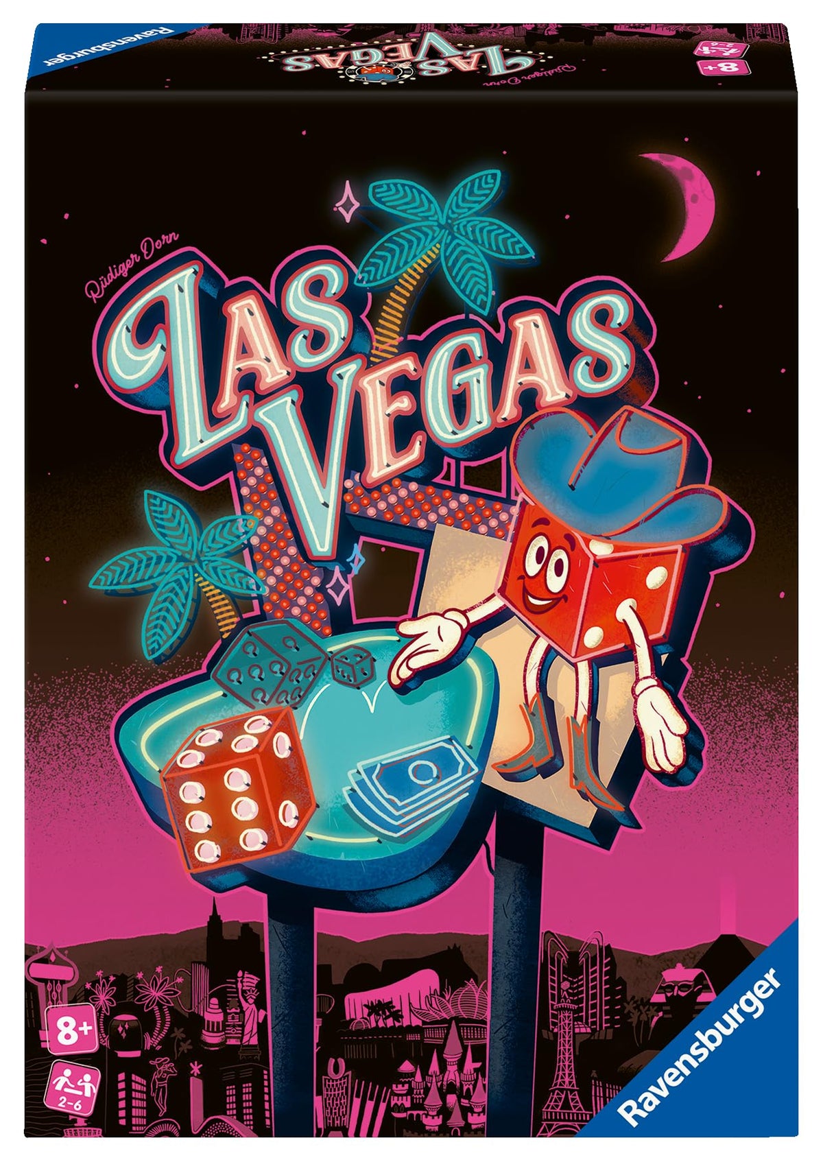 Ravensburger Las Vegas Board Game Dice-Rolling Casino Strategy Game for 2-6 Players - Interactive Push Your Luck Fun for Ages 8+