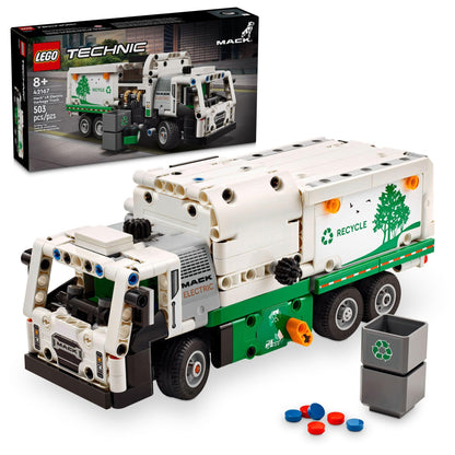 LEGO Technic Mack LR Electric Garbage Truck Toy, Buildable Kids Truck for Pretend Play, Great Gift for Boys, Girls and Kids Ages 8 and Up who Love Recycling Truck Toys and Vehicles, 42167 LEGO