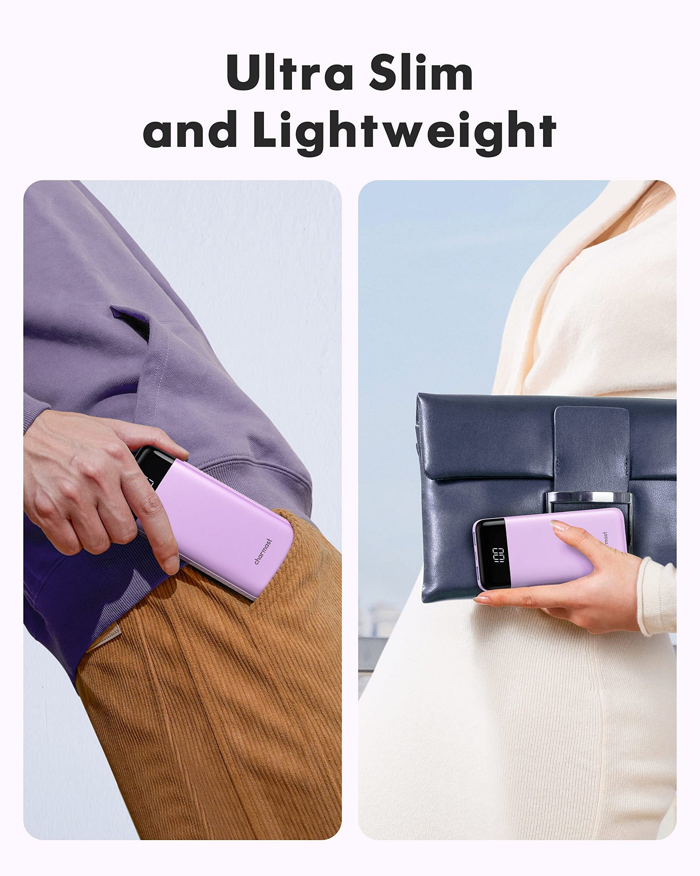 Charmast Portable Charger with Built in Cables, Power Bank with Cords Wires, Slim 10000mAh Travel Battery Pack 6 Outputs 3 Inputs 3A Fast Charging for Samsung Google Pixel LG Moto iPhone iPad - Available at All In One Marketplace Canada