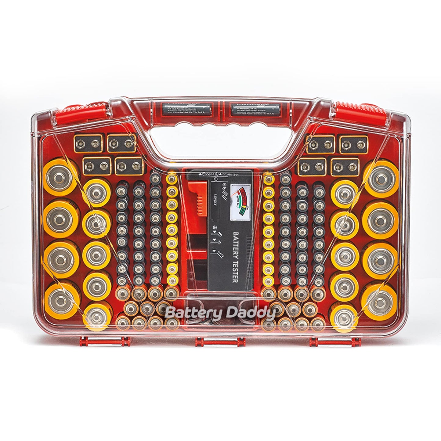 Ontel Battery Daddy 180 Battery Organizer and Storage Case with Tester, 1 Count, As Seen on TV - Available at All In One Marketplace Canada