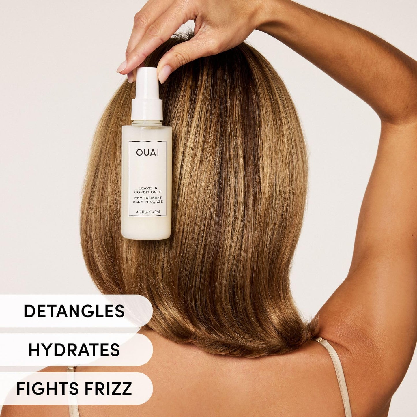 OUAI Leave In Conditioner & Heat Protectant for Hair - Prep Hair for Styling or Use as Detangling Spray to Fight Frizz & Flyaways - No Parabens, Sulfates or Phthalates (1.5 oz) 🍁 All In One Marketplace Canada