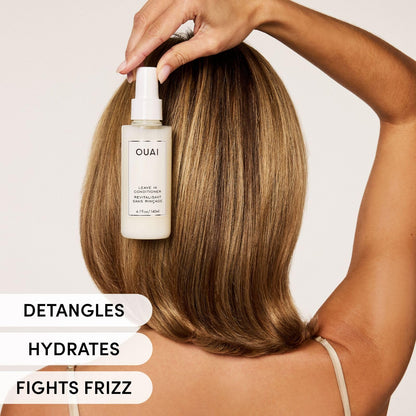 OUAI Leave In Conditioner & Heat Protectant for Hair - Prep Hair for Styling or Use as Detangling Spray to Fight Frizz & Flyaways - No Parabens, Sulfates or Phthalates (1.5 oz) 🍁 All In One Marketplace Canada