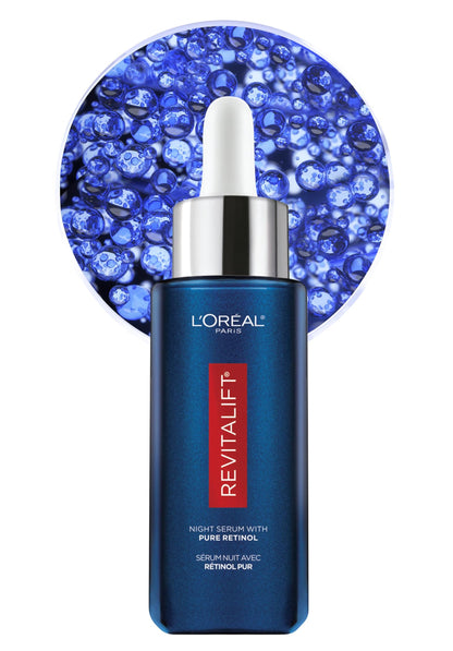 L'Oreal Paris 0.3% Pure Retinol Serum for Face, Night Serum Visibly Reduces the Look of Deep Wrinkles & Smoothes Texture, Revitalift Derm Intensives, 30ml - Available at All In One Marketplace Canada