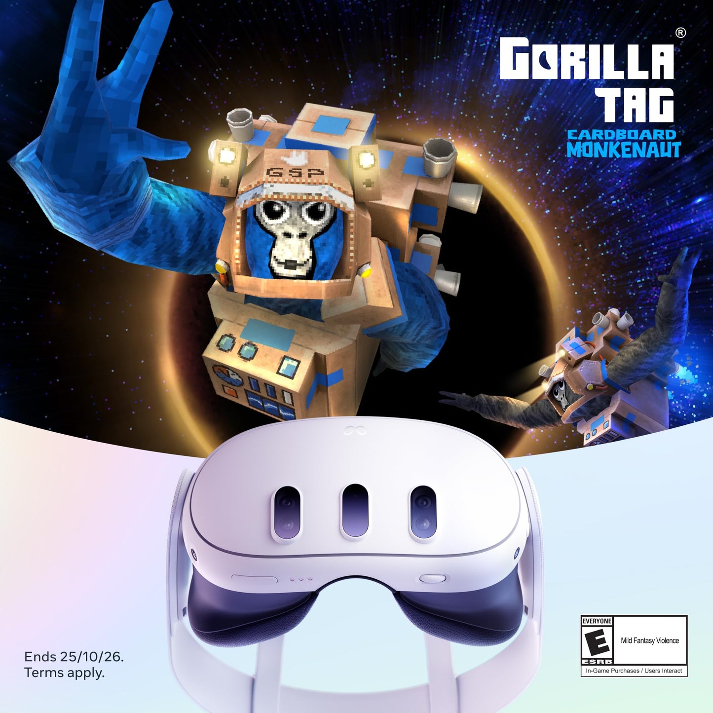 Meta Quest 3 512GB | VR Without Wires — Gorilla Tag Cardboard Monkenaut Bundle — Amazon Exclusive— Access to 100+ Games with a 3-Month Trial of Meta Horizon+ Included