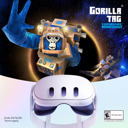 Meta Quest 3 512GB | VR Without Wires — Gorilla Tag Cardboard Monkenaut Bundle — Amazon Exclusive— Access to 100+ Games with a 3-Month Trial of Meta Horizon+ Included