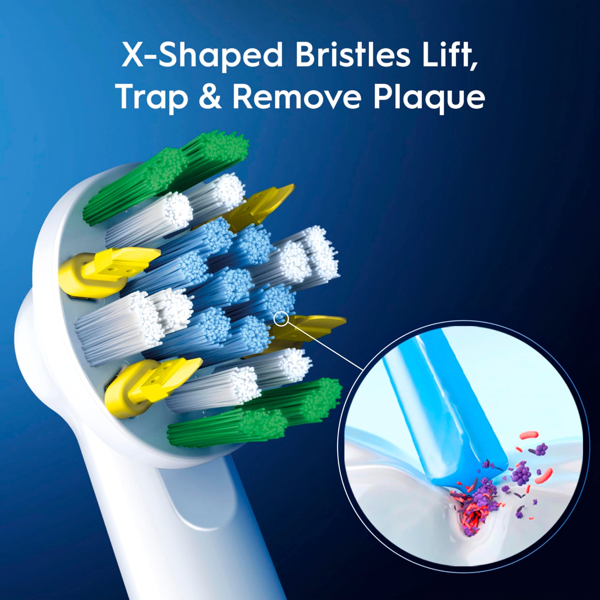 Oral-B FlossAction XFilaments Electric Toothbrush Replacement Brush Heads Refill, white (3 count) Oral-B