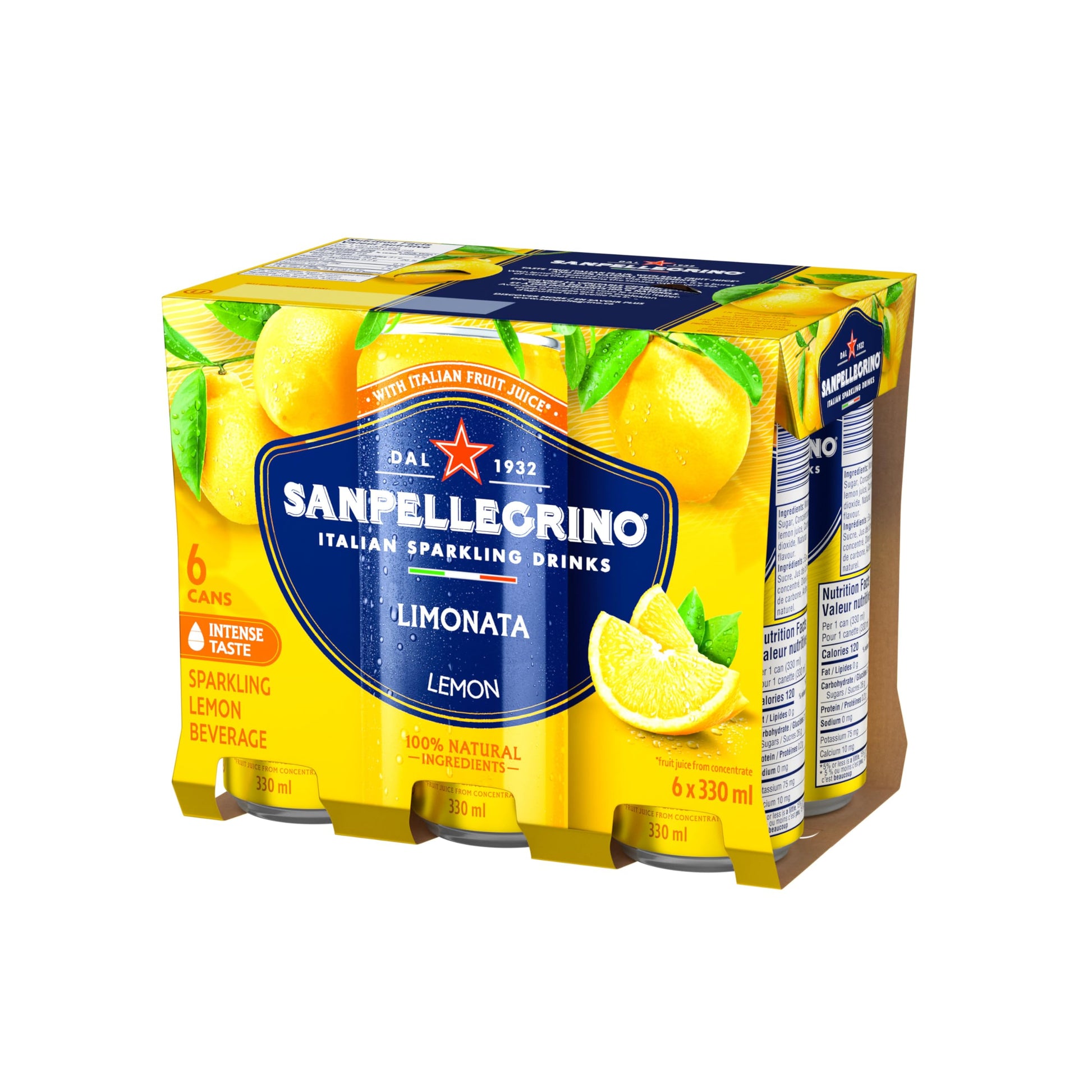 San Pellegrino Limonata Italian Sparkling Fruit Beverage, 24 x 330ml San Pellegrino