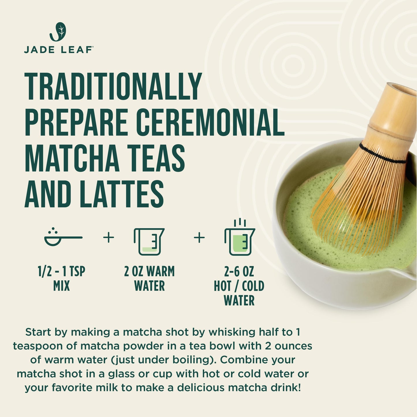 Jade Leaf Organic Ceremonial Grade Matcha Green Tea Powder - Pure Japanese First Harvest 30g Tin