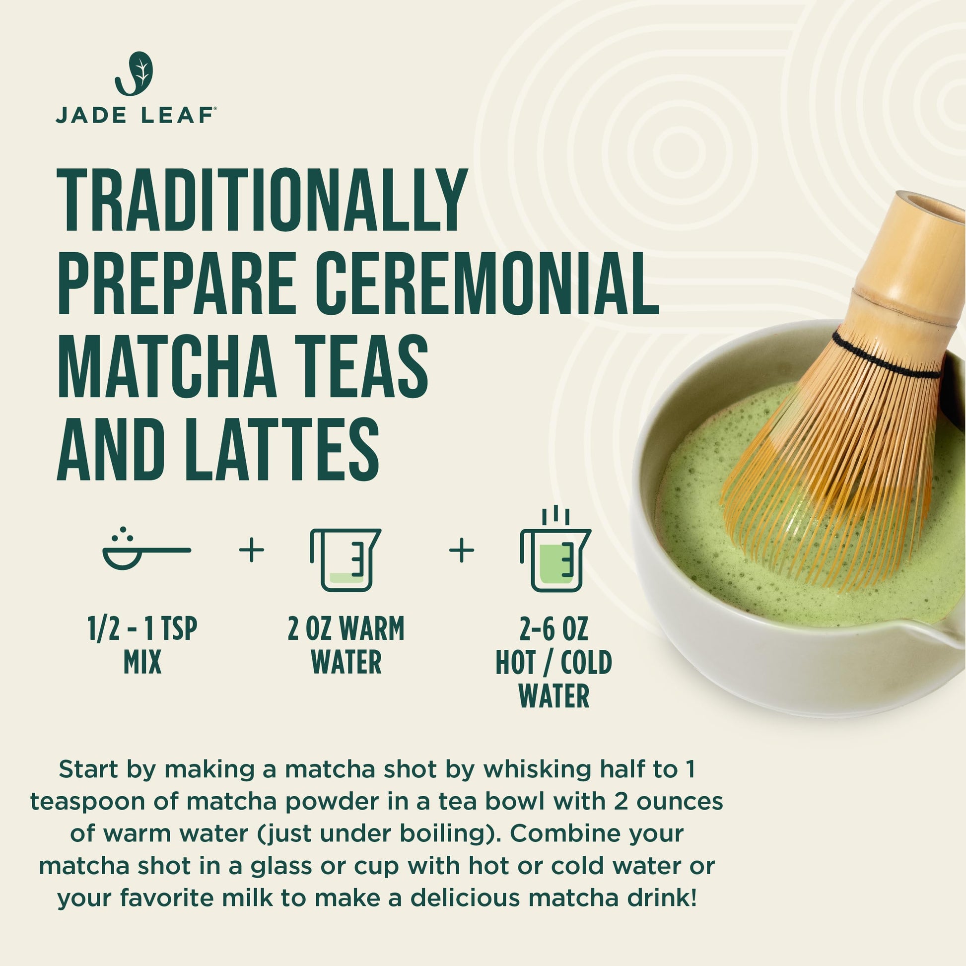 Jade Leaf Organic Ceremonial Grade Matcha Green Tea Powder - Pure Japanese First Harvest 30g Tin