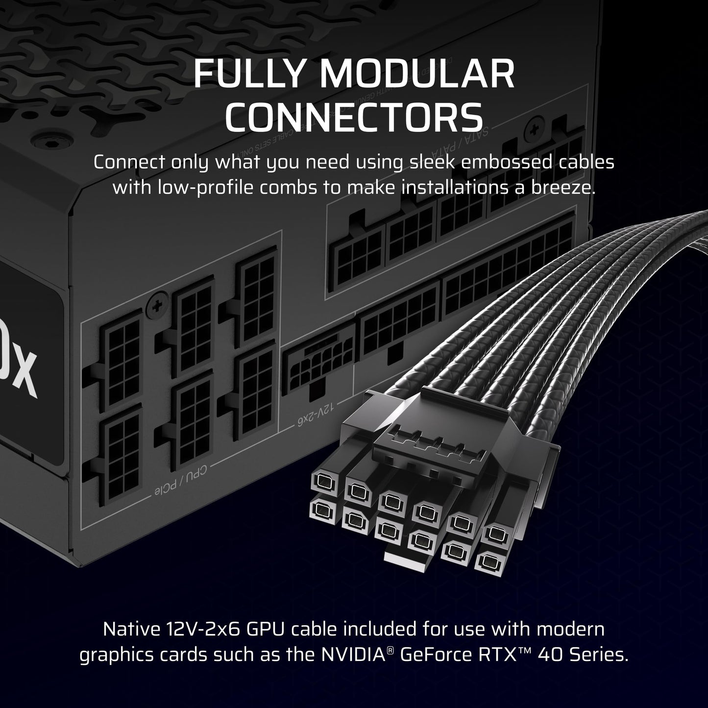 CORSAIR RM1000x Fully Modular Low-Noise ATX Power Supply – ATX 3.1 Compliant – PCIe 5.1 Support – Cybenetics Gold Efficiency – Native 12V-2x6 Connector – Black 🍁 All In One Marketplace Canada