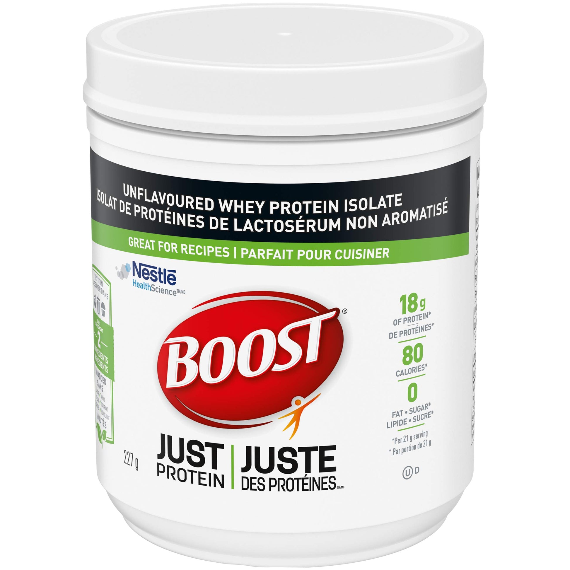 Boost JUST Protein Unflavoured Instant Whey Protein Isolate Powder, 227 Grams (Pack of 1) - Packaging May Vary Boost