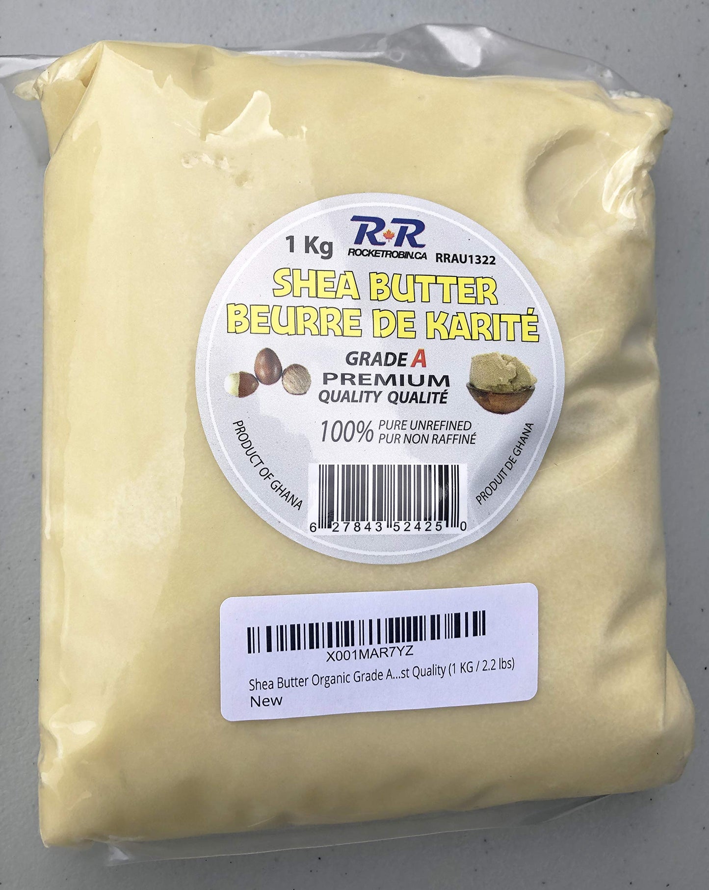 Shea Butter Organic Unrefined 100% Pure Grade A 1 KG 2.2 LBS - Available at All In One Marketplace Canada