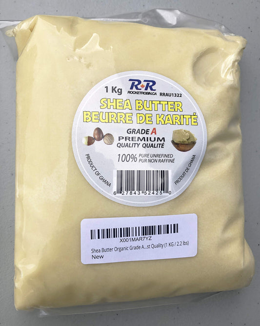 Shea Butter Organic Unrefined 100% Pure Grade A 1 KG 2.2 LBS - Available at All In One Marketplace Canada