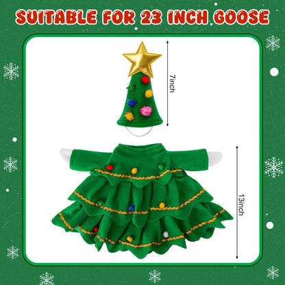 2Pcs Christmas Tree Porch Goose Outfit, Lawn Goose Statue Xmas Tree Costume 🍁 All In One Marketplace Canada
