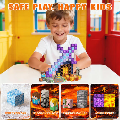 SSAWER Magnetic Blocks, 100PCS Toys Building Blocks Cubes Gifts for Girls 🍁 All In One Marketplace Canada