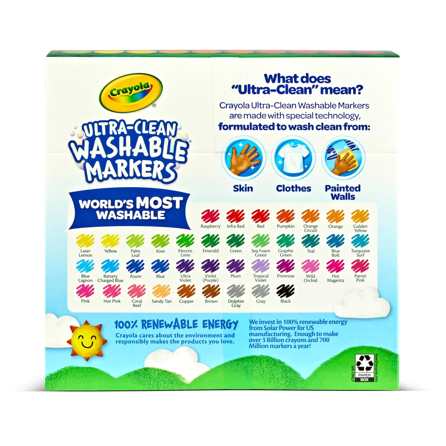 Crayola Ultra Clean Washable Markers, Broad Line Markers, Gifts, 40 Classic Colors Crayola