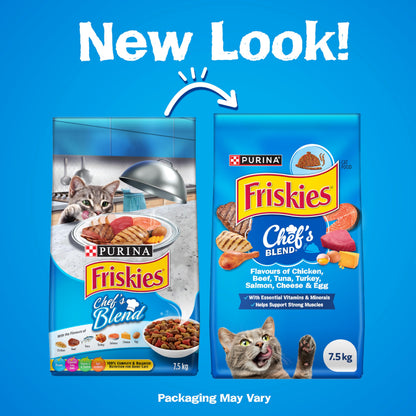 Friskies Chef's Blend Dry Cat Food - 7.5 kg Bag