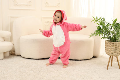 LOLANTA Toddler Boys Girls Shark Costume Hooded Flannel Romper, Pink, 2-3T 🍁 All In One Marketplace Canada