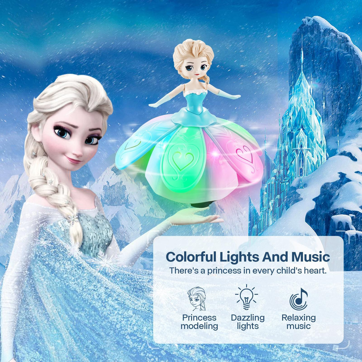 Toys for Girls 1-3,Dancing Princess Interactive Spin Robot Toys for Little Girls Age 3 with Colorful Flashing Lights & Music,Pretend Christmas Birthday Gift for Kid 1 2 3 4 Year Olds 🍁 All In One Marketplace Canada