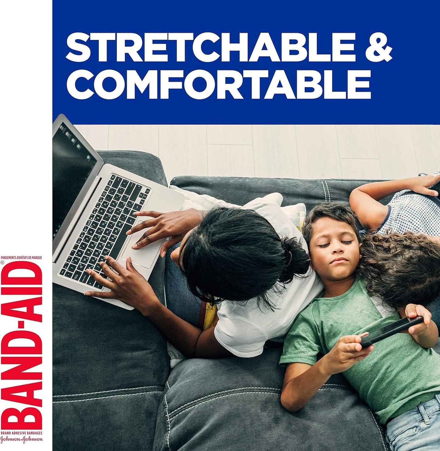 Band-Aid Flexible Fabric Adhesive Bandages, Assorted Sizes Value Pack, Small and Regular, 80 Bandages (3 Packs)