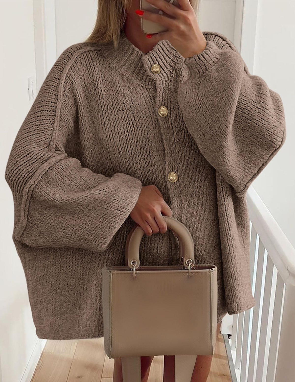 PRETTYGARDEN Women's Oversized Chunky Cardigan Sweaters Camel,M 🍁 All In One Marketplace Canada