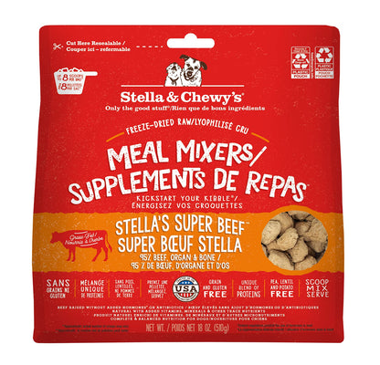 Stella & Chewy’s Freeze Dried Raw Super Beef Meal Mixer – Dog Food Topper for Small & Large Breeds – Grain Free, Protein Rich Recipe – 510g Bag