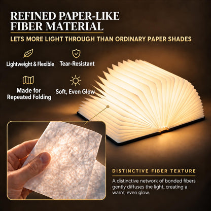Book Lovers Gift Book Lamp, 5-Color LED, Foldable Lamp, Hot Foil Cover 🍁 All In One Marketplace Canada