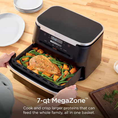 Ninja Foodi Air Fryer, 7 Qt/6.6L MegaZone, 6-in-1, Black, DZ071C