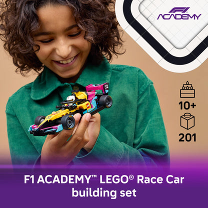 LEGO Speed Champions F1 ACADEMY LEGO Race Car Building Toy - Pretend Play Racing Vehicle with F1 ACADEMY Minifigure - Play & Display Toy Car for Boys & Girls Ages 10+ - Gift Idea for Birthdays - 77258