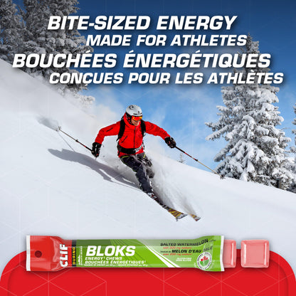 CLIF BLOKS Energy Chews, Salted Watermelon flavour, Gluten Free, Organic, No Artificial Flavours, 60 g (Pack of 18) - Available at All In One Marketplace Canada
