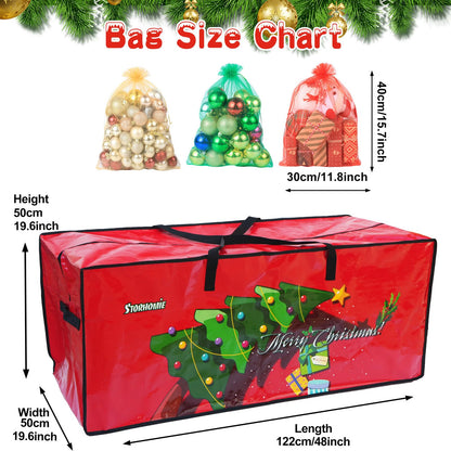 Storhomie Christmas Tree Storage Bag 7.5FT, Heavy-Duty Christmas Tree Bag,Extra-Thick Durable Waterproof Material,Christmas Tree Storage for Disassembling Artificial Tree with 3 Organizer Pouches 🍁 All In One Marketplace Canada