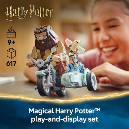 LEGO Harry Potter Hagrid & Harry's Motorcycle Ride Building Toy - Kids Motorcycle Toy for Boys and Girls, Harry Potter Fans, Ages 9+ - Gift Idea for Birthdays - 76443 LEGO