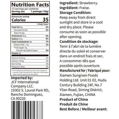 ONETANG Freeze-Dried Strawberry Snack Packs - 10 Single-Serve Portions, 100g