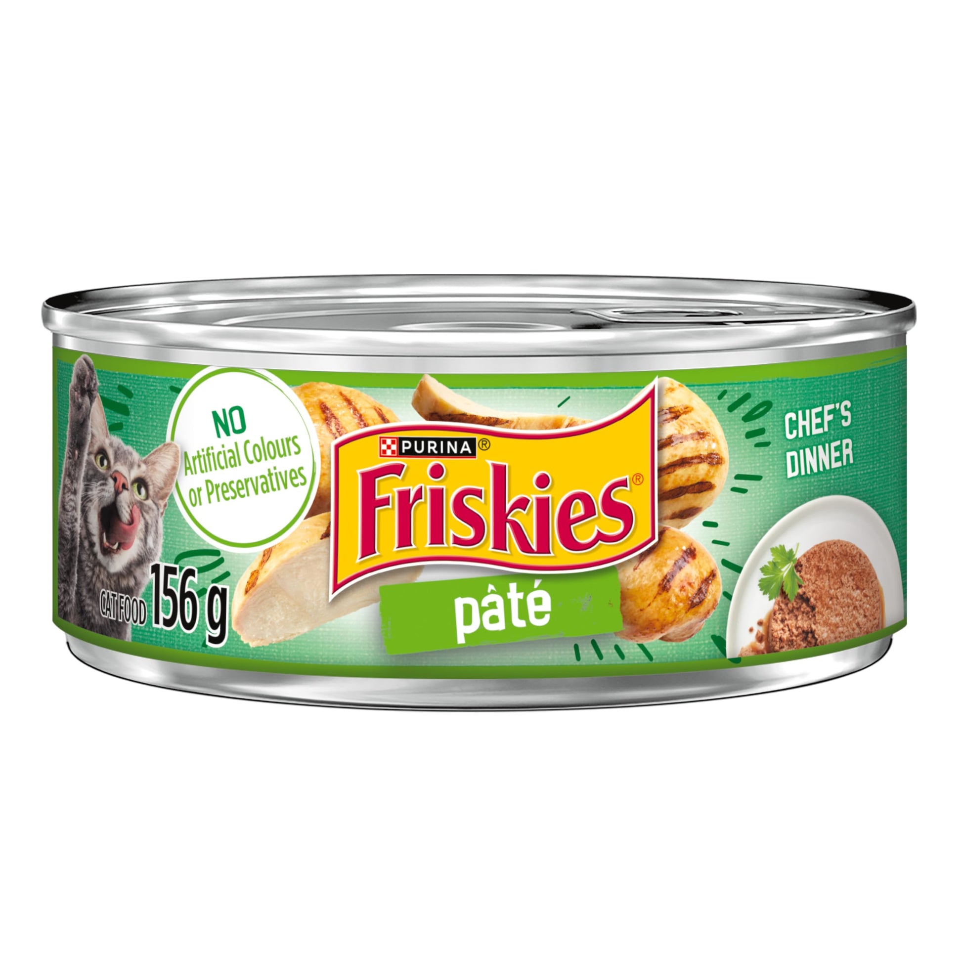 Friskies Chef's Dinner Wet Cat Food, Pate - 156 g Can (24 Pack) Friskies