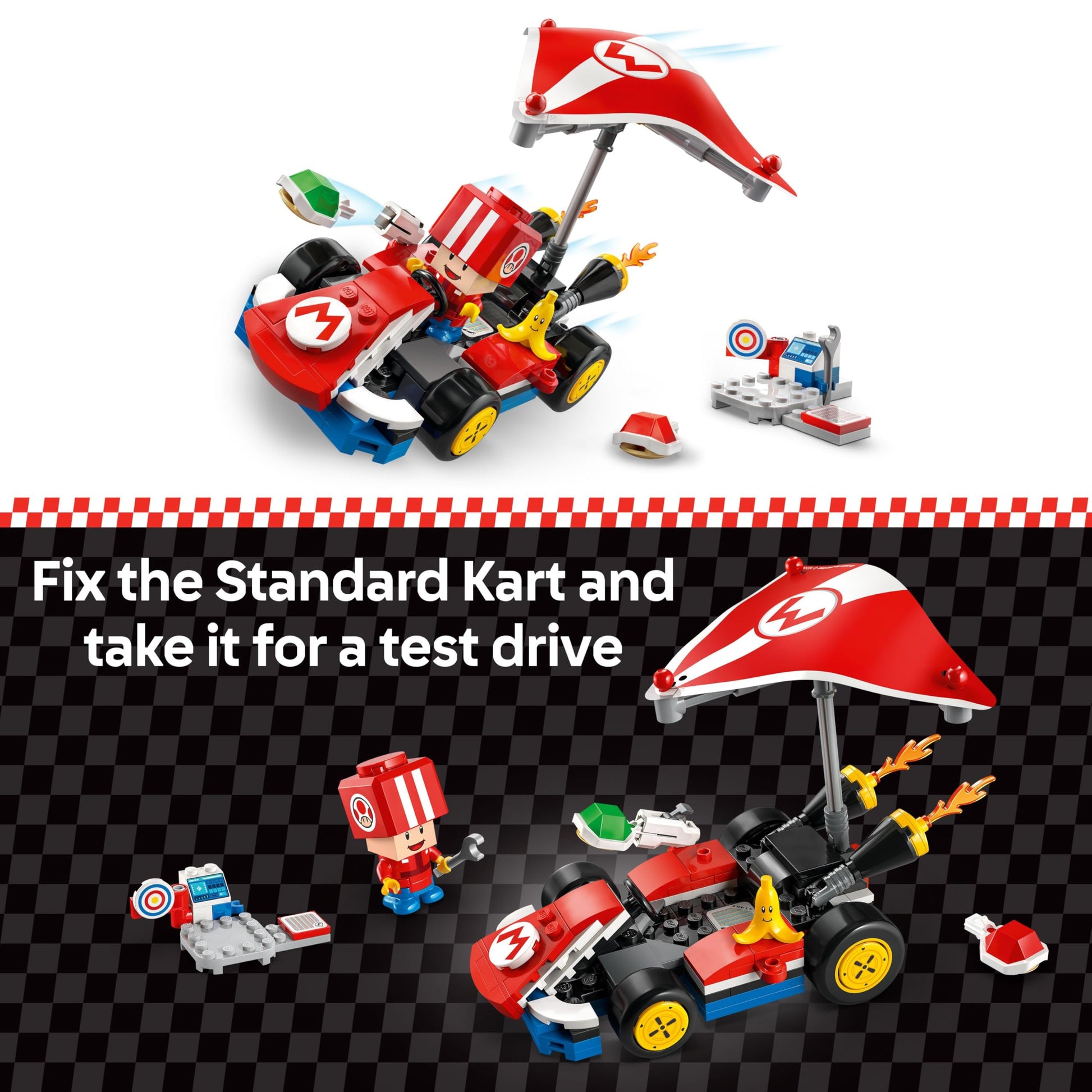 LEGO Super Mario: Mario Kart Standard Kit - Collectible Toy Building Set for Kids, Boys and Girls, Ages 7+ - Nintendo Mario Kart Toy for Fans - Gift Idea for Birthdays - 72032 - Available at All In One Marketplace Canada