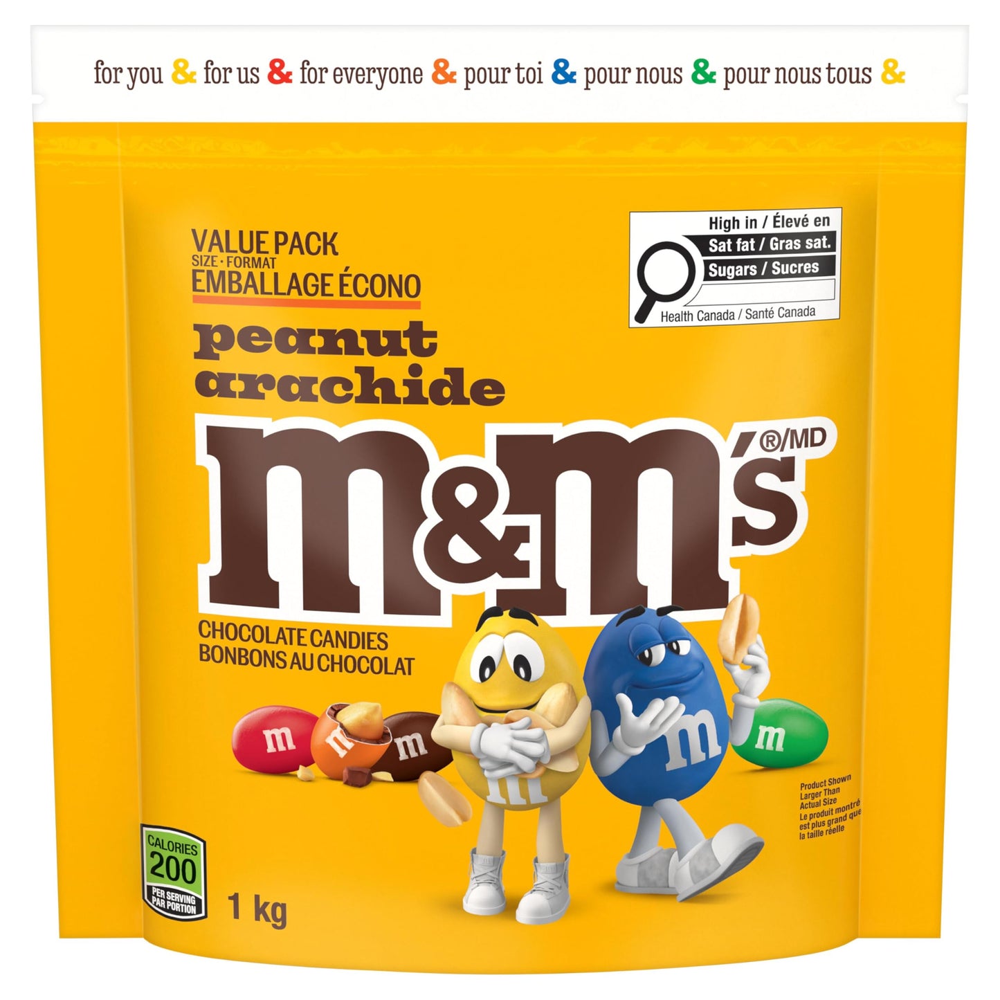 M&M’S Peanut Milk Chocolate Candy, Celebration Size Share Bag, 1kg – Bulk Party Candy for Sharing, Events, Movie Nights & Holidays - Available at All In One Marketplace Canada