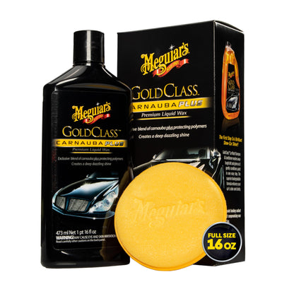 Meguiar's Gold Class Carnauba Plus Premium Liquid Wax Kit, Car Detailing Kit with a Pure Carnauba Wax Blend and a Foam Applicator Pad for Keeping Glossy Paint Protected Like a Pro, 16 Oz Bottle 🍁 All In One Marketplace Canada