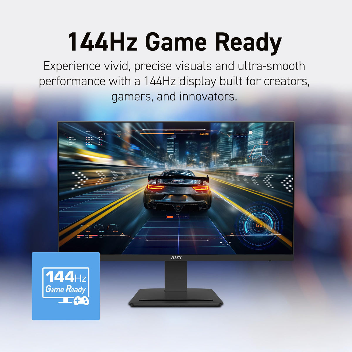 msi PRO MP273Q E14 27-inch IPS 2560 x 1440 (QHD) Computer Monitor, 144Hz,Adaptive-Synch, HDMI, DP Port, VESA Mountable, Tilt, Speaker, 1ms, Black