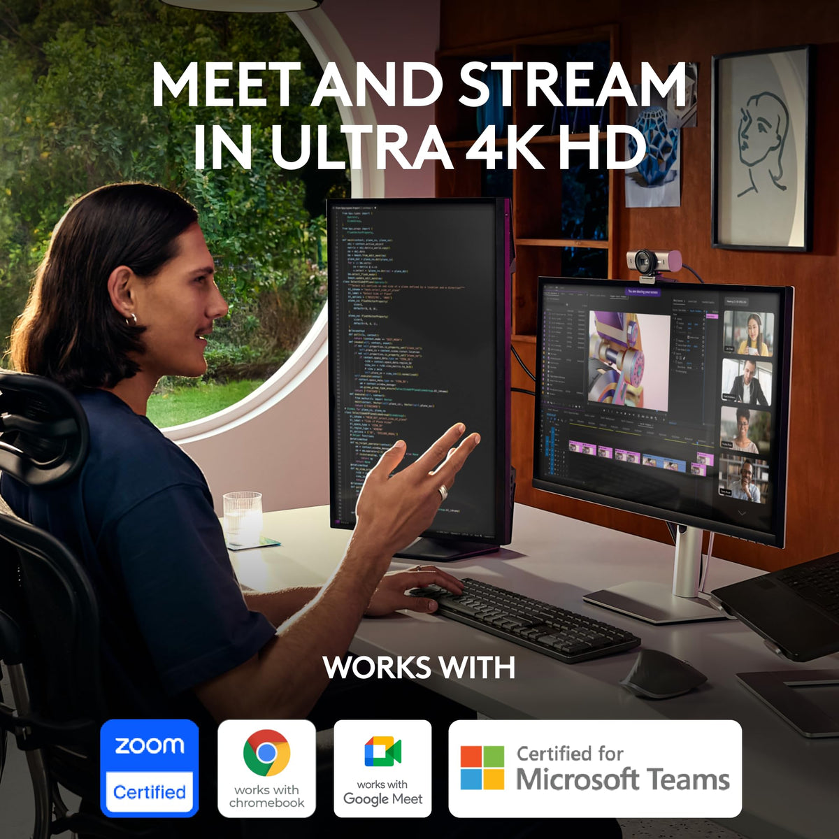 Logitech MX Brio Ultra HD 4K Collaboration Streaming Webcam - Graphite