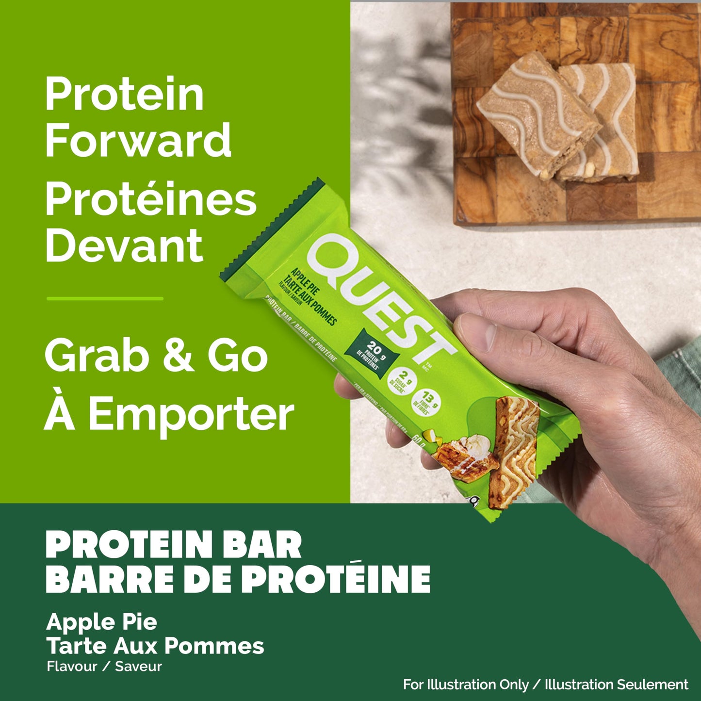 Quest Nutrition Apple Pie Flavored Protein Bar, High Protein, High Fibre, Gluten Free, 12ct 🍁 All In One Marketplace Canada