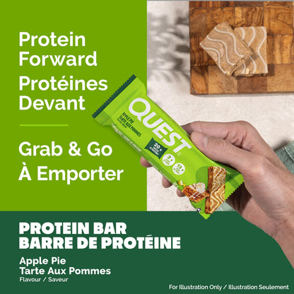 Quest Nutrition Apple Pie Flavored Protein Bar, High Protein, High Fibre, Gluten Free, 12ct 🍁 All In One Marketplace Canada