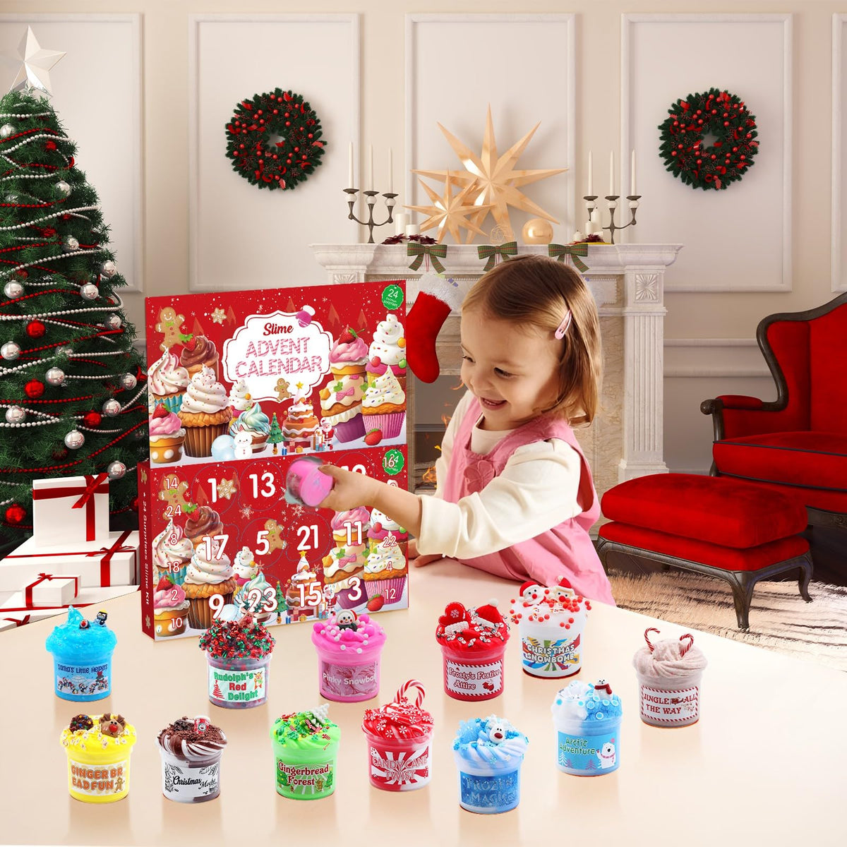 Funewest 24 Days Slime Christmas Advent Calendar 2026 for Kids Teen Girl 🍁 All In One Marketplace Canada