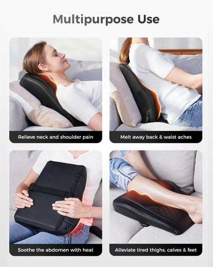 Boriwat Back Massager Neck Massager with Heat, Shiatsu Massage Pillow for Pain Relief, Massagers for Neck and Back, Shoulder, Leg, Gifts for Men Women Mom Dad, Stress Relax at Home Office and Car - Available at All In One Marketplace Canada