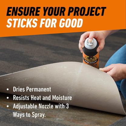 Gorilla Ultimate Multi Surface Spray Adhesive, Heavy Duty Bond, 345g