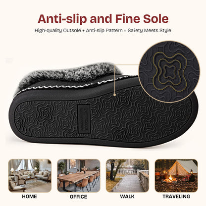 EverFoams Women's Bootie Slippers Memory Foam Dark Gray, Size 7 US 🍁 All In One Marketplace Canada
