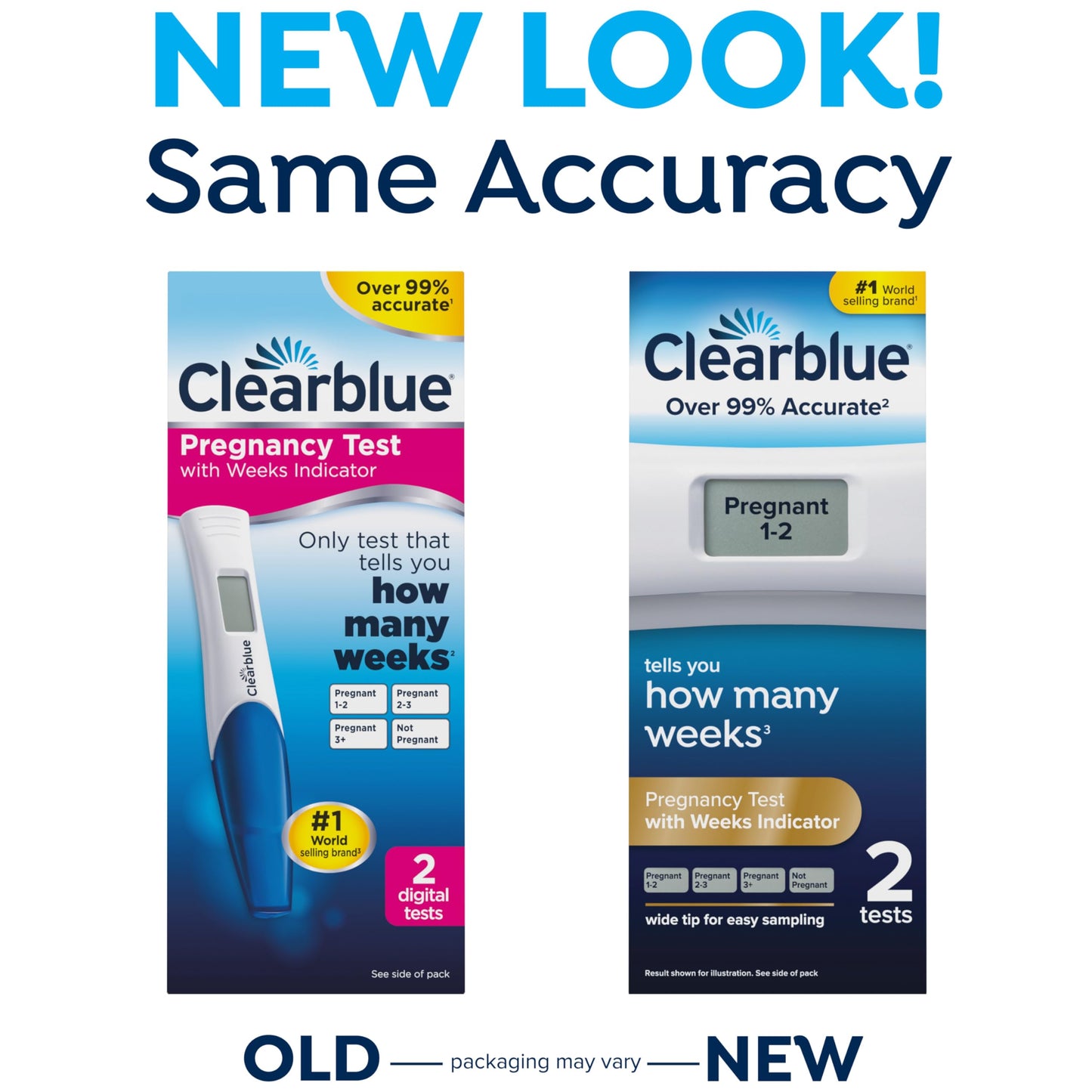 Clearblue Digital Pregnancy Test With Weeks Indicator, The Only Test That Tells You How Many Weeks, 2 Digital Tests (Pack of 1) - Available at All In One Marketplace Canada