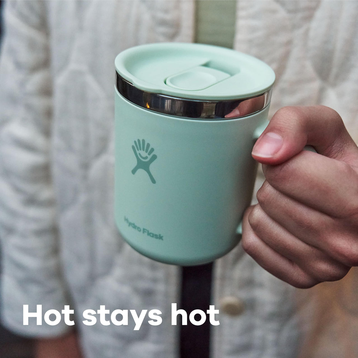 Hydro Flask 12 Oz Stainless Steel Insulated Mug with Leak Resistant Press-in Lid, Trillium