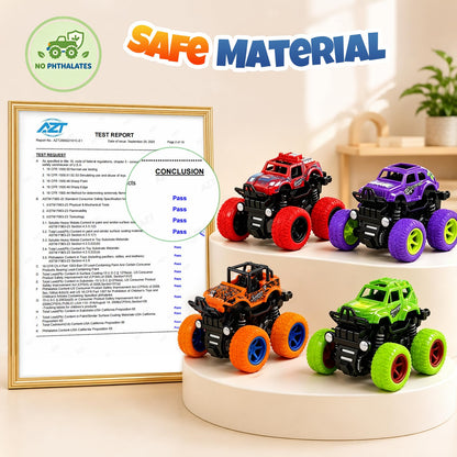 4 Pack Monster Trucks Toys for Boys 2 3 4 5 6 7 Year Old, Friction Powered Pull Back Car Toys for Toddlers Kids Ages 3-5 2-4 4-7, Best Birthday Christmas Party Gift for Boys and Toddlers 🍁 All In One Marketplace Canada