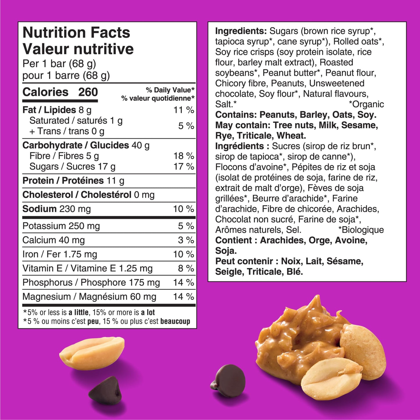 Clif Bar, Energy Bars, Chocolate Chip Peanut Crunch, 680 g (Pack of 10) 🍁 All In One Marketplace Canada