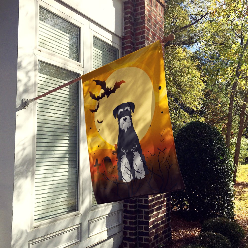 Drapeau de maison en toile Caroline's Treasures BB4300CHF Halloween Schnauzer Standard Noir Gris, Grand, Multicolore